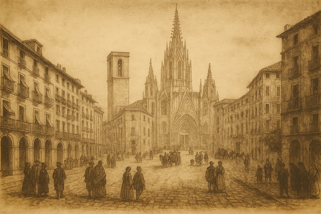 Imatge simulada - Barcelona al segle XVIII