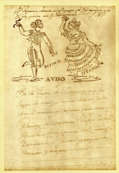 Cartell - Avís de Bayles de Gitanos